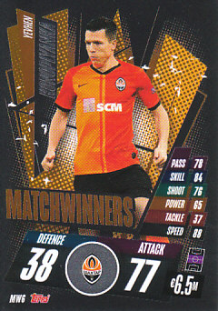 Yevhen Konoplyanka Shakhtar Done 2020/21 Topps Match Attax CL Matchwinners #MW06